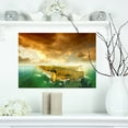 thumbnail image 1 of Great Ocean Road Australia Green - Modern Seascape Canvas Artwork, 1 of 3