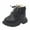 X1 Black, variant on Daznico Kids Heel Ankle Boots with Bow & Side Zipper, Soft Sole Comfortable Casual Booties for Boys and Girls,Size:10