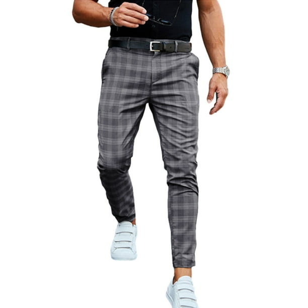 Pantalones chinos de cuadros hombre hotsell