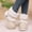 Beige, variant on Womens Winter Snow Boots Thick Soled Extra Thick Warm Anti-Slip Fashion Fuzzy Shoes Beige 7