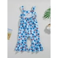 thumbnail image 4 of Blotona 4th of July Toddler Baby Girl Romper Independence Day Sleeveless Star Striped Print Long Bell-Bottoms Pants Jumpsuit Summer Clothes 6M-4T, 4 of 9