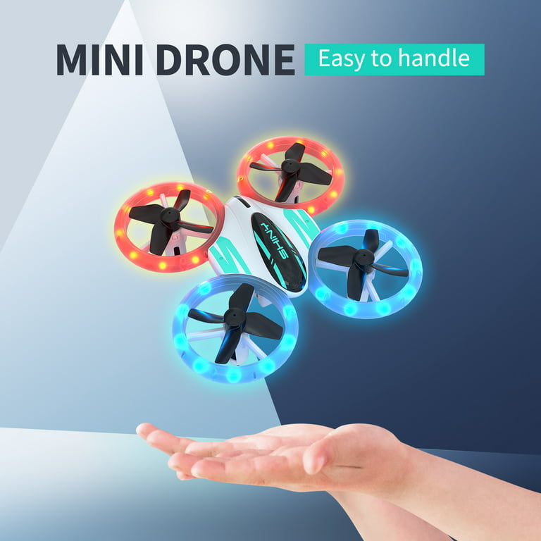 DEERC DC11 Mini Drone for Kids, RC Nano Quadcopter with LED Lights for  Beginners with Altitude Hold, Demo Mode, 3 Batteries, Green 