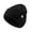 Black, variant on Joernso Kids Autumn Winter Knitting Hat Brimless Solid Color Thickened Fleece Lining Beanie Hat Boys Girls Hat Headwear