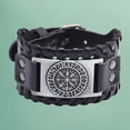 thumbnail image 3 of Estilo punk cuerda aleación para hombre pulsera brazalete de Cuero PU Plata Yuyangstore Pulseras anchas de puño, 3 of 8