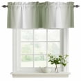 thumbnail image 2 of Green White Ombre Valances for Windows, Decorative Rod Pocket Window Valance Curtains, Country Pastoral Gradient Minimalist Short Curtain Drapes for Kitchen/Living Room, 2 Panels, 42" W x 12" L, 2 of 8