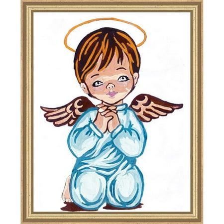 Boy Needlepoint - Collection D'Art Boy Angel Praying Needlepoint Kit