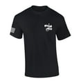 thumbnail image 2 of Mens Christian Shirt Fishers of Men Matthew 4:19 Scripture American Flag Sleeve T-shirt Graphic Tee-Black-small, 2 of 4