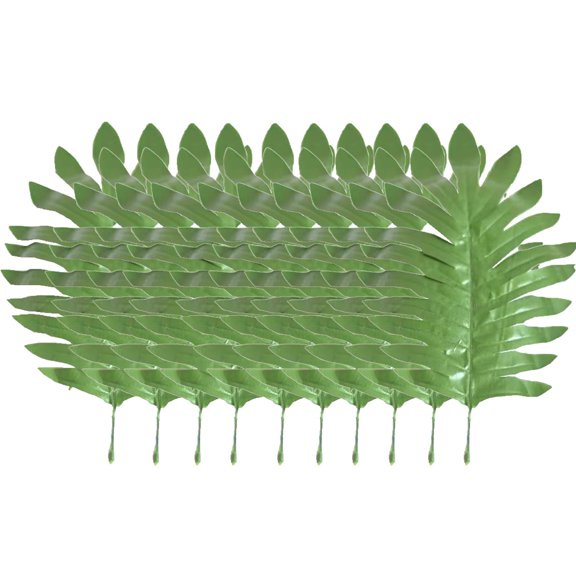 Jungle Party Decorations Tropical Leaves Green for Luau Beach Table Centerpieces and Themed Events 10PCS