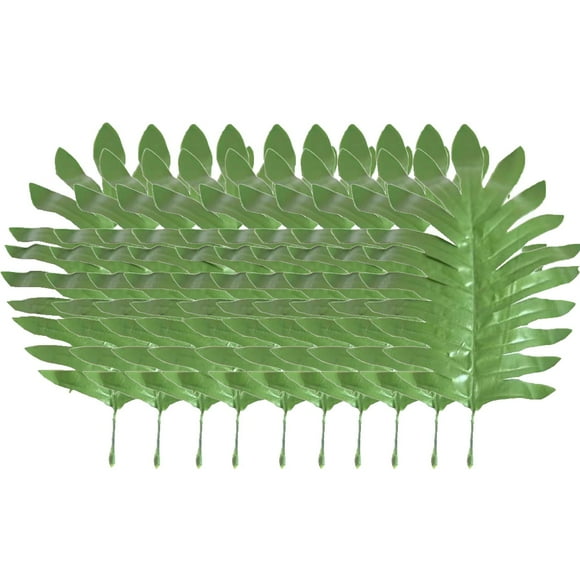 Flowers Jungle Theme Decorations for Tropical Luau Green Leaves Set to Event Ambience 10PCS