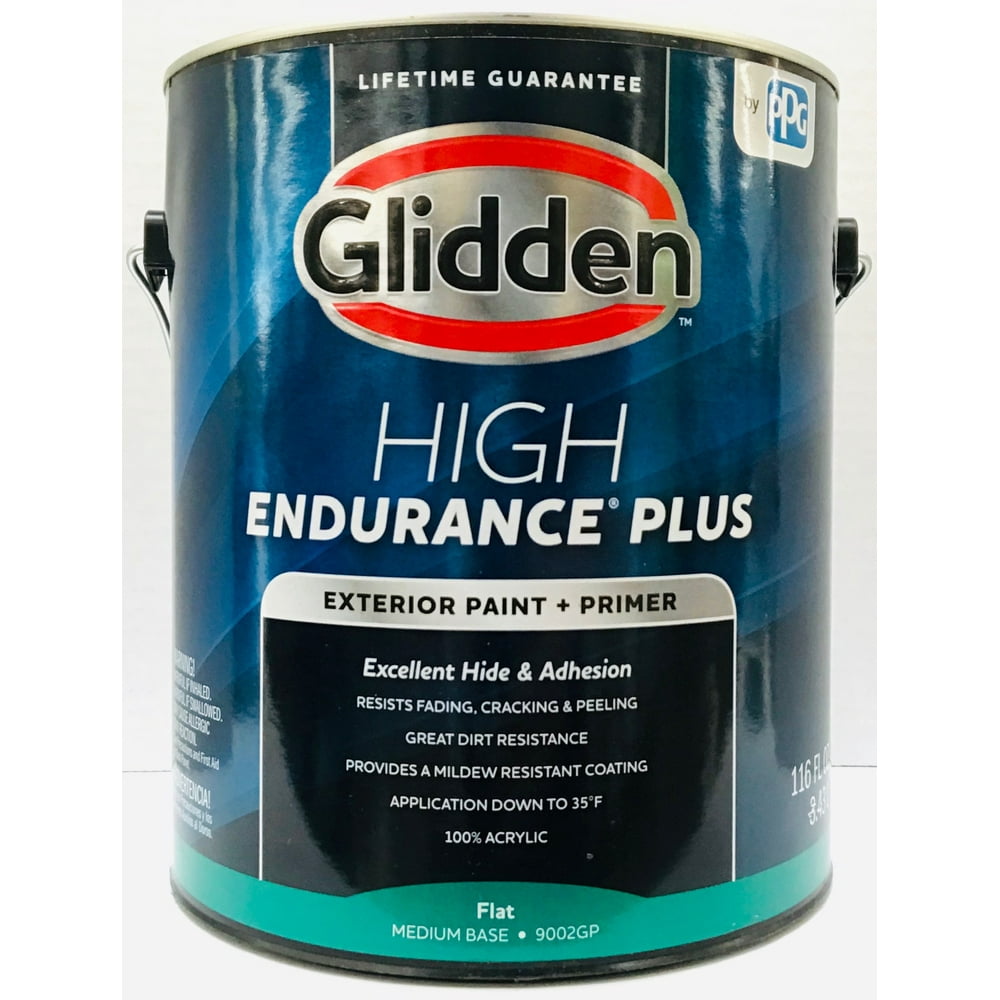 Glidden High Endurance Plus Flat Exterior Paint, Medium Glidden High Endurance Plus Flat Exterior Paint, Medium