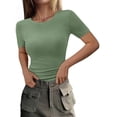 thumbnail image 1 of Remera Mujer PRETTYGARDEN 2025 Ajustada de Canalé Verde M, 1 of 6