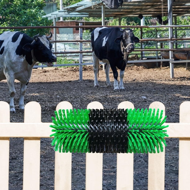 Cepillo rascador para , rascador para cabras, poste para picazón, para jardín, resistente, con tornillos, cepillo para cabras, animales de 40 centímetros