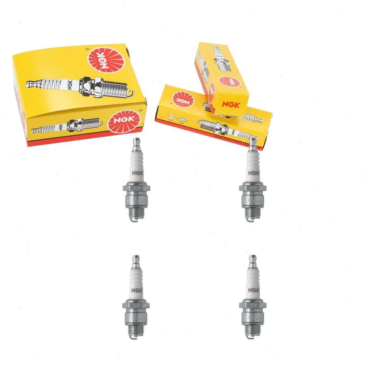 4 pc NGK 97821 Standard Spark Plugs for 018-00546-211 065-01404-70 150265060 245 293918 4113202S 6022 6025 77-306 840 840C 92070-2060 98073-56744 AR7N CSR45 E3.12 E7199-67740 FF-12 L6RC RCJ8 W20M-U