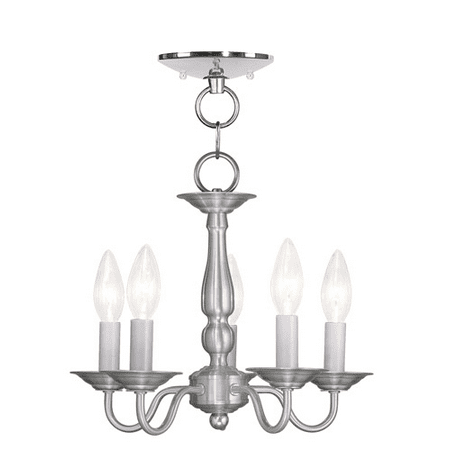 

Pendants Porch 5 Light Williamsburg With Brushed Nickel Finish size 13 in 300 Watts - World of Crystal