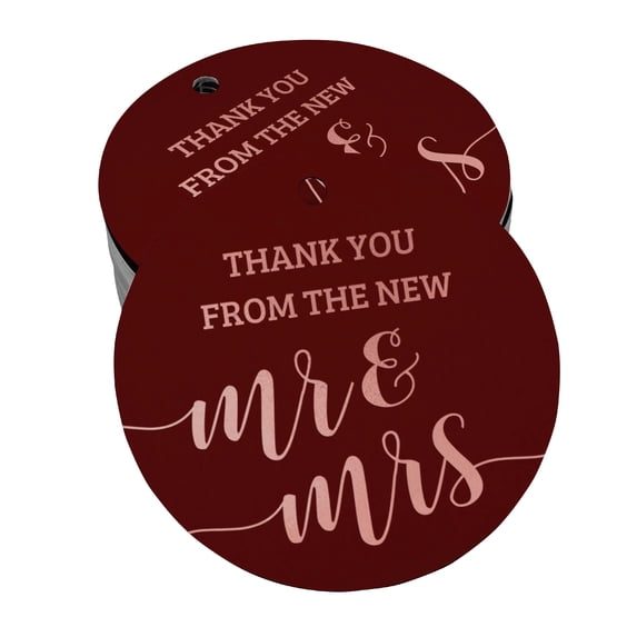 Inkdotpot Pack Of 100 Real Rose Gold Foil Paper Tags Thank You From The New Wedding Favor Hang Tags