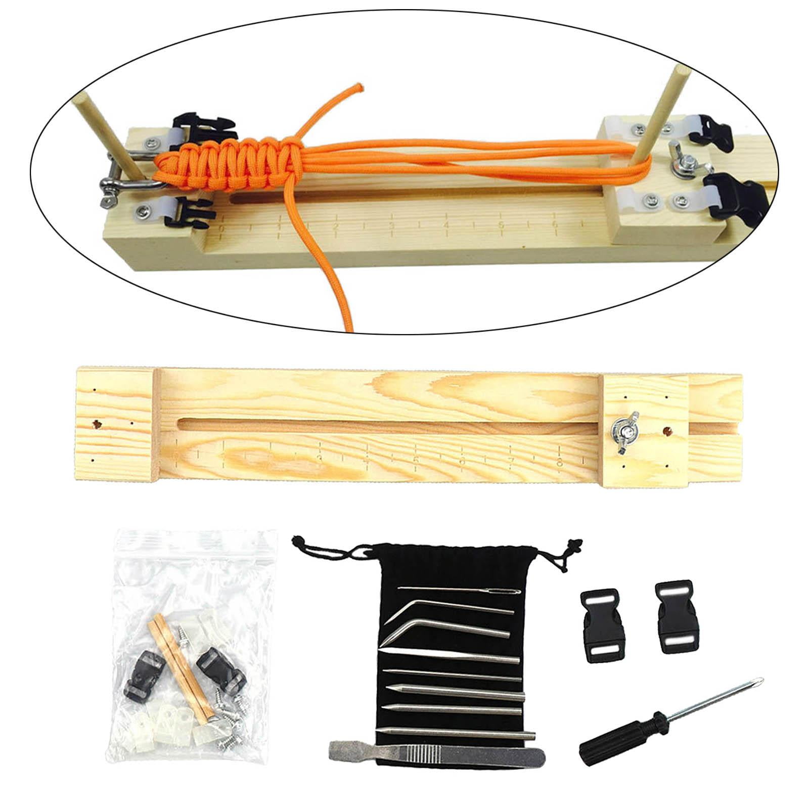 Axioma Adjustable Jig Bracelet Maker Kit, Wooden DIY Braiding Craft Kit, Maker Supplies 9pcs