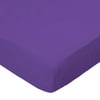 SheetWorld Fitted 100% Cotton Percale Play Yard Sheet Fits BabyBjorn Travel Crib Light 24 x 42, Solid Purple Woven