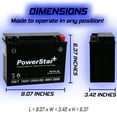 thumbnail image 6 of PowerStar PowerStar 12 Volt Automotive Battery Group Size YTX24HL-BS, 350 CCA for Motorcycle, 6 of 8