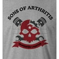 thumbnail image 2 of 9 Crowns Men's Sons of Arthritis Funny T-shirt (SonsofArth-Grey, Small), 2 of 3