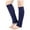 Navy, variant on KyCheLot Leg Warmers for Women Thicken Fleece Lined Cable Knit Solid Color Winter Warm Boot Cuffs Topper Socks