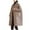 #0414-Khaki, variant on Pounoo Womens Warm Long Jacket Women's Warm Lightweight Quilted Down Cotton Long Sleeve Jacket Solid Color Coat