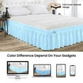 thumbnail image 2 of SGI Bedding 18 Inch Wrap Around Bed Skirt | Microfiber Bed Skirt | Fade Resistant, Wrinkle Free, Anti-static, Decorative, Extra Storage Space, Clutter-Free | California King, Light Blue, 2 of 6