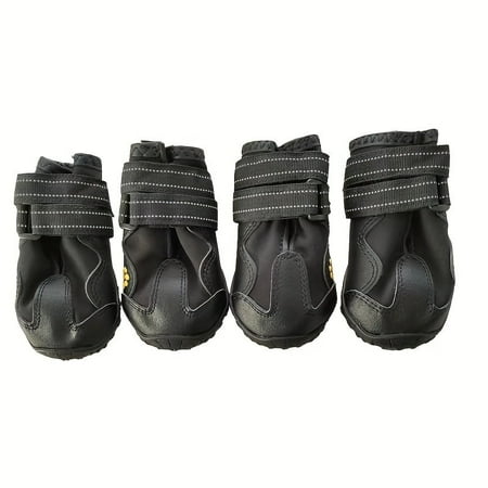 ENIYUU 4pcs Dog Shoes For Large Dogs Medium Dog Boots & Paw Protectors For Winter Snowy Day Summer Hot Pavement Waterproof In Rainy Weather Outdoor Walking Indoor Hard Floors Anti Sl