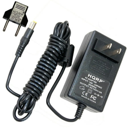 HQRP 12V AC Adapter for Roku 3 4200R / Roku 2 2720R 2720RW / Roku 1 2710R 2710RW / Roku 2700R / FA-1201000SUC / FA-1200500SUA Streaming Media Player + HQRP Euro Plug