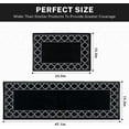 thumbnail image 2 of Black Kitchen Rugs and Mats Non Skid Washable Set of 2, Border Lattice Moroccan Style Kitchen Mats for Floor, Geometric Kitchen Runner Rug, Modern Simple Kitchen Decor, 2 of 6