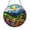 Acrylic 3.5 Inch, variant on Fantasy Lupine Stained Glass Style Window Suncatcher, Alpine Flower Landscape Art Decor, Decorative Hanging Light Catcher