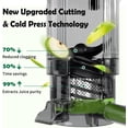 thumbnail image 3 of Cold Press Juicer - 5.5" Extra Large Feed Chute, 300W Slow Masticating Juicer for Whole Vegetables and Fruits, 1.8L Auto-Feed Time-Saver, Easy to Clean, 3 of 7
