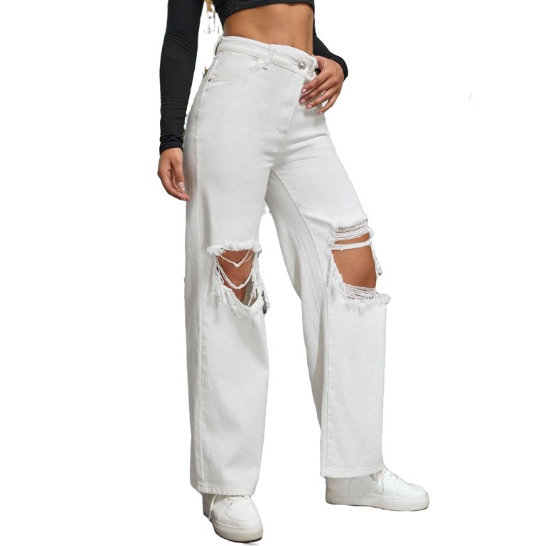 Walmart white hot sale jeans womens