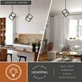 thumbnail image 3 of Deering LED Compatible Matte Black and Gold Satin Brass Contemporary Mini Pendant Ceiling Light, 3 of 12