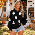 thumbnail image 3 of MOUSYA Halloween Sweatshirts Women White Ghost Graphic Pullover Shirt Halloween Witch Crewneck Sweater, 3 of 12