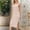 Coffee, variant on Fashion Plus Size Womens Summer Dresses Solid Color Round Neck Sleeveless Suspenders Tight Fitting Vent Knit Dress