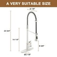 thumbnail image 2 of Boyel Living Kitchen Faucet in Matt White, 2-Mode Sprayer Spring Kitchen Sink Faucet with Towel Rack, Kitchen Faucet for Kitchen Sink, 2 of 8