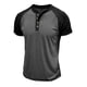 thumbnail image 5 of pstuiky camiseta de hombre, Blusa informal de manga corta con cuello vuelto y media cremallera para hombre camisas casuales para hombre l, 5 of 7