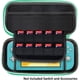 thumbnail image 4 of Verde - 1 pieza Organizador para Nintendo Switch (sin consola) 10 ranuras para tarjetas de juego en estuche protector de PU para Nintendo Switch y accesorios., 4 of 5