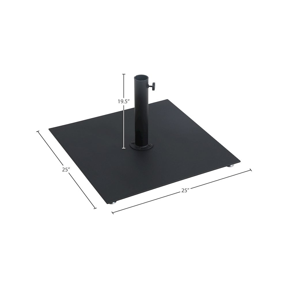 Meridian Furniture Belize Black Steel Patio Umbrella Base