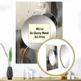 thumbnail image 3 of Designart "Minimalist Modern Shapes in Gold and Grey I" Abstract Modern Shapes Mirror Wall Decor - Modern Gold Abstract Mirror Wall Art For Bathroom - 40" x 30" Inch, 3 of 5