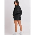 thumbnail image 5 of Women 2 Piece Outfits Sweat Shorts Sets 2024 Oversized Casual Lounge Matching Set Sweatsuit Tracksuit Clothes, 5 of 18