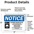 thumbnail image 2 of (2 Pack) Laundry Room Rules Do Not Overload Sign, 2 of 7