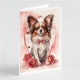 thumbnail image 1 of Caroline's Treasures DAC4517GCA7P 5 x 7 Po. Cartes de Vœux Unisexes Papillon Roses de la Saint-Valentin - Lot de 8, 1 of 1