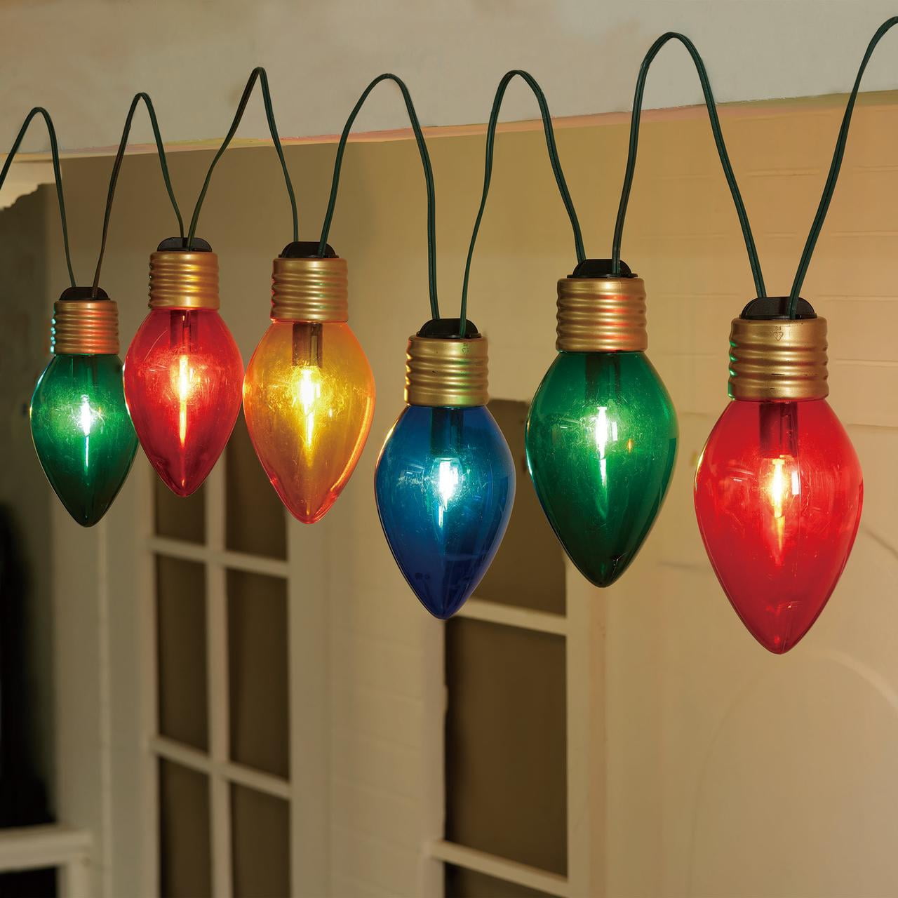 Indoor/Outdoor 8-Count LED Jumbo Multicolor C9 Christmas String Lights, 10.8', by Holiday Time