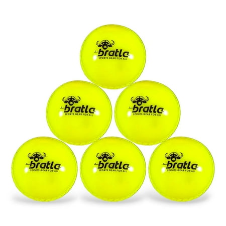 Bratla Wind Cricket Balls - Soft Training Practice Cricket Air Balls for Coaching Indoor & Outdoor - Pack of 6