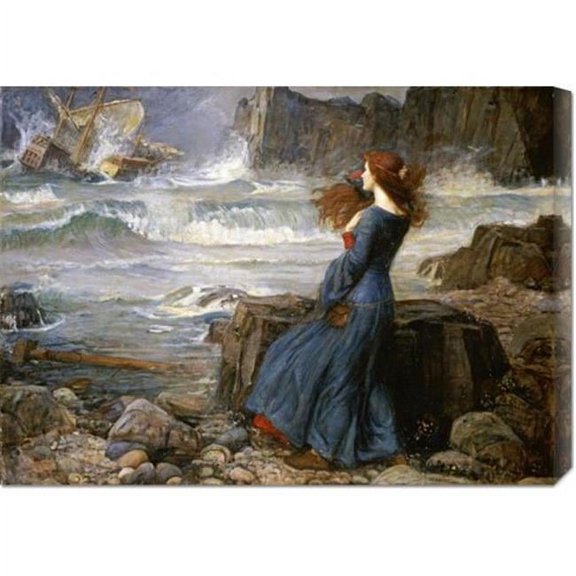 Bentley Global Arts dba American Walls GCS-265785-30-142 John William Waterhouse 'Miranda - The Tempest' Stretched Canvas