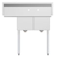 thumbnail image 4 of 43 in. Two Compartment Stainless Steel Commercial Sink with Drainboard, Bowl Size 14"x 16"x 11" SB141611-12R3., 4 of 7