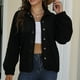 thumbnail image 2 of Chaquetas Para Mujer Prendas de Abrigo Color Sólido Botón Recreativo Manga Larga Solapa Abrigo Tops Odeerbi  ODB132320, 2 of 8