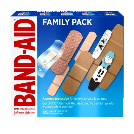 UPC 381371158928 product image for Band-Aid Brand Adhesive Bandage Family Variety Pack, Assorted Sizes, 120 ct | upcitemdb.com