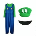 thumbnail image 2 of Super Mario Bros. Maskeradkostym för Vuxna Män Cosplay Kostym Grön L Green, 2 of 4